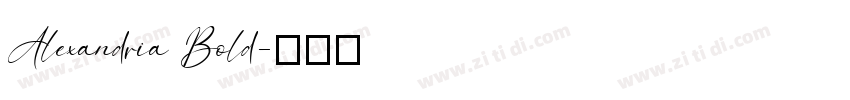 Alexandria Bold字体转换